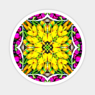 Colorful tulip bouquet pattern. Magnet